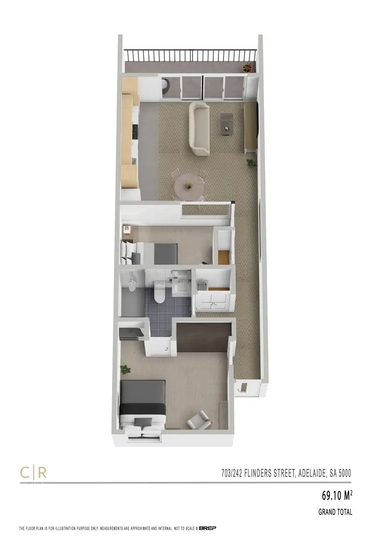 Floorplan of Homely apartment listing, 703/242 Flinders Street, Adelaide SA 5000
