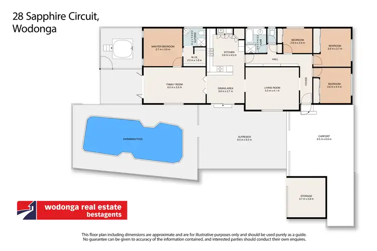 Floorplan of Homely house listing, 28 Sapphire Circuit, Wodonga VIC 3690