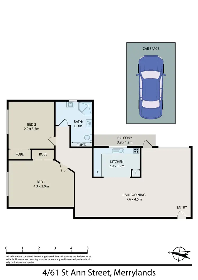 Floorplan of Homely unit listing, 4/61 St Ann Street, Merrylands NSW 2160