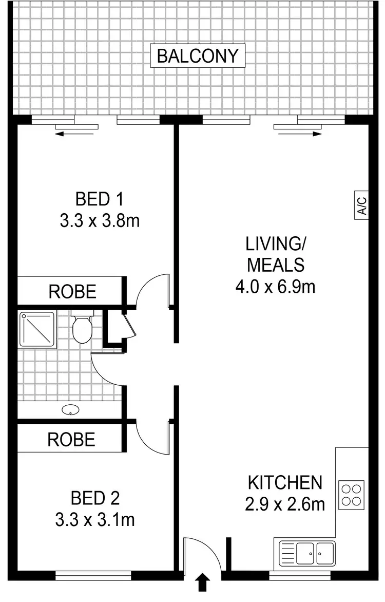 Floorplan of Homely apartment listing, 103/6-14 Metro Parade, Mawson Lakes SA 5095