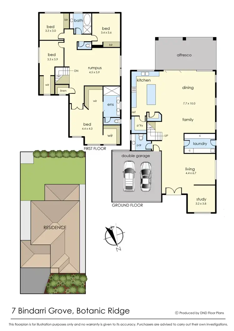 Floorplan of Homely house listing, 7 Bindarri Grove, Botanic Ridge VIC 3977