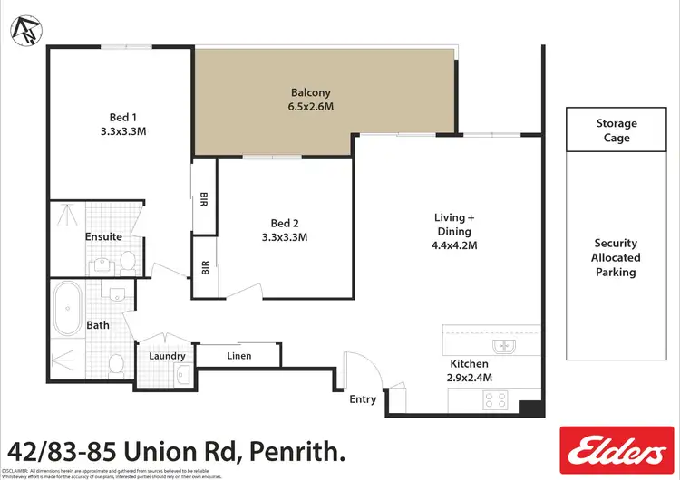 Floorplan of Homely apartment listing, 42/83-85 Union Road, Penrith NSW 2750