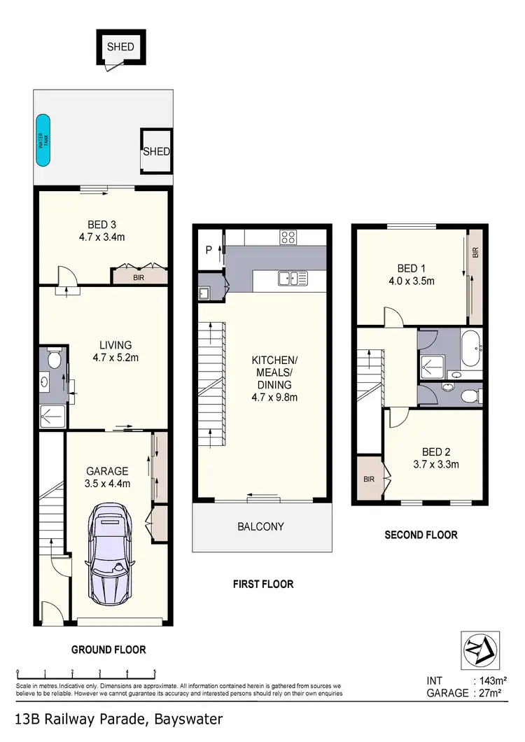 Floorplan of Homely townhouse listing, 13B Railway Parade, Bayswater VIC 3153