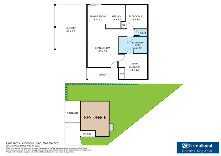 Floorplan of Homely unit listing, 14/55 Perricoota Road, Moama NSW 2731