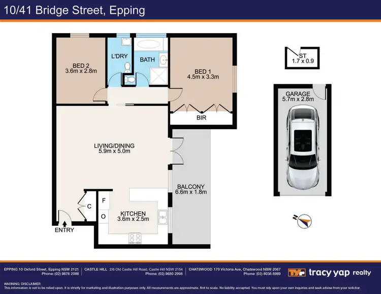 Floorplan of Homely apartment listing, 10/41 Bridge Street, Epping NSW 2121