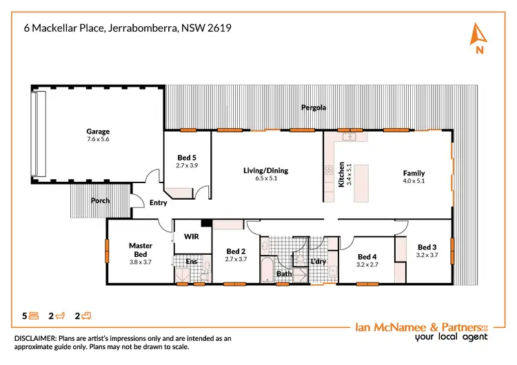 Floorplan of Homely house listing, 6 MacKellar Place, Jerrabomberra NSW 2619