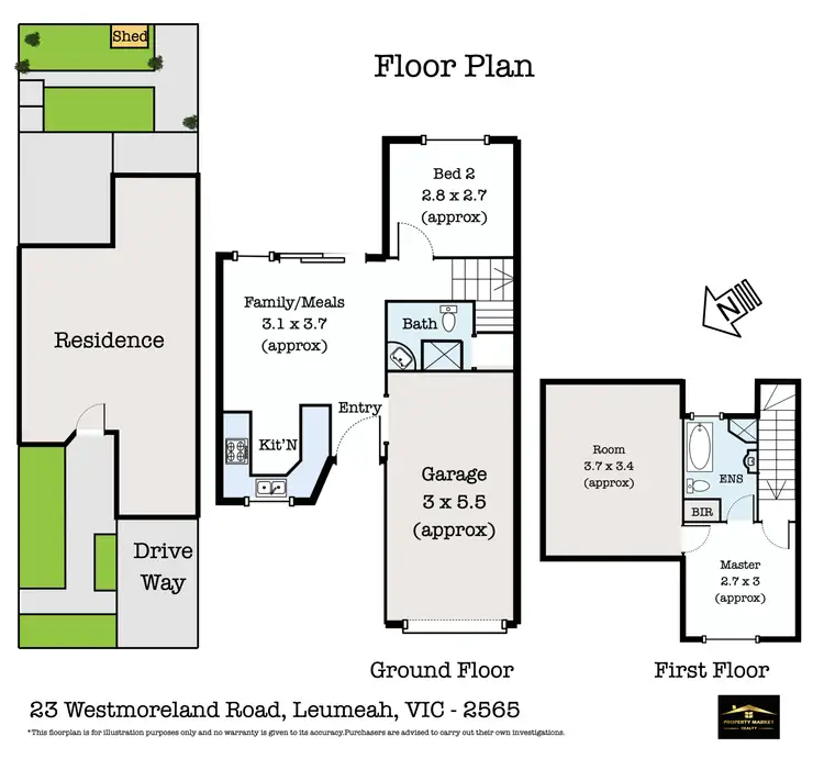 Floorplan of Homely semi-detached listing, 23 Westmoreland Road, Leumeah NSW 2560