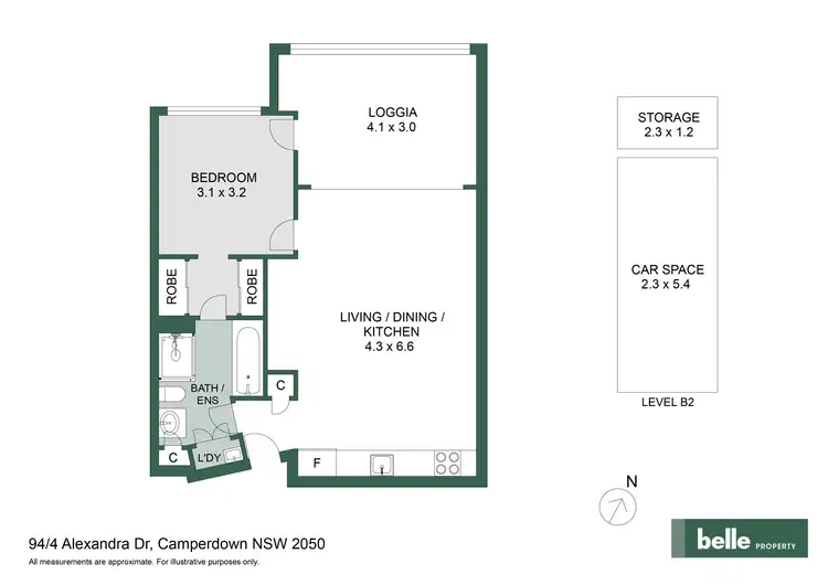 Floorplan of Homely apartment listing, 94/4 Alexandra Drive, Camperdown NSW 2050