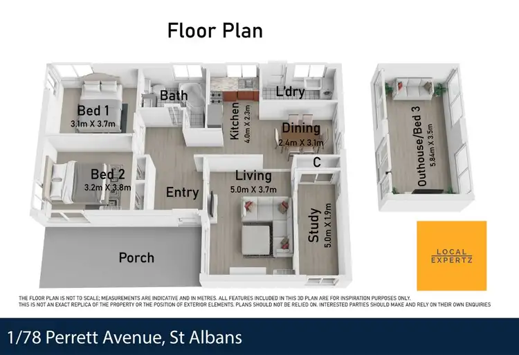 Floorplan of Homely house listing, 1/78 Perrett Avenue, St Albans VIC 3021
