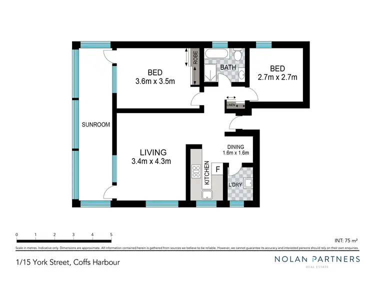 Floorplan of Homely unit listing, 1/15 York Street, Coffs Harbour NSW 2450