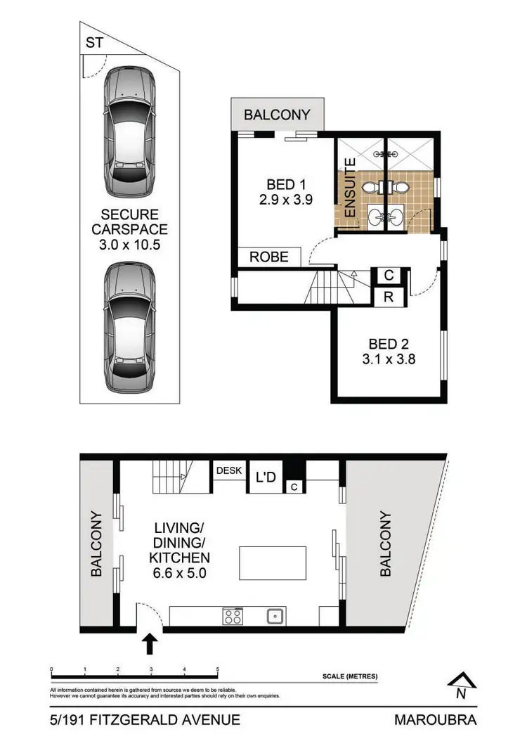 Floorplan of Homely apartment listing, 5/191 Fitzgerald Avenue, Maroubra NSW 2035