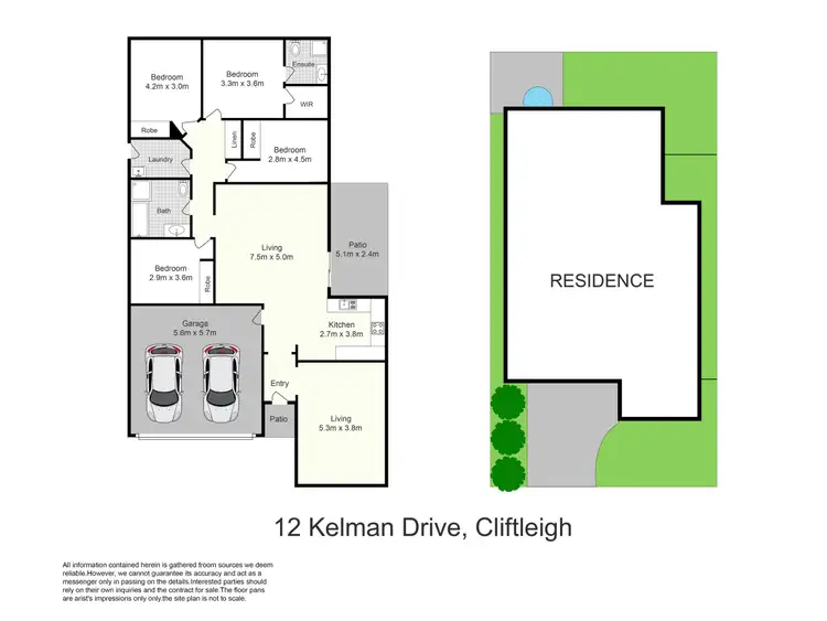 Floorplan of Homely house listing, 12 Kelman Drive, Cliftleigh NSW 2321