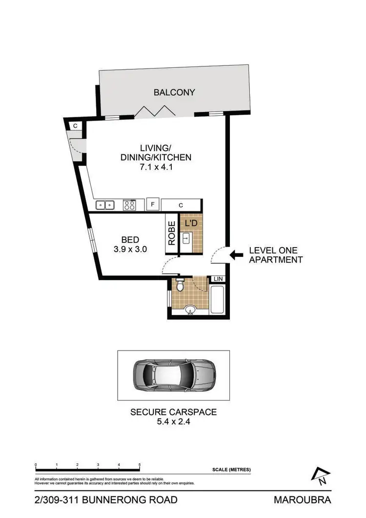 Floorplan of Homely apartment listing, 2/309-311 Bunnerong Road, Maroubra NSW 2035