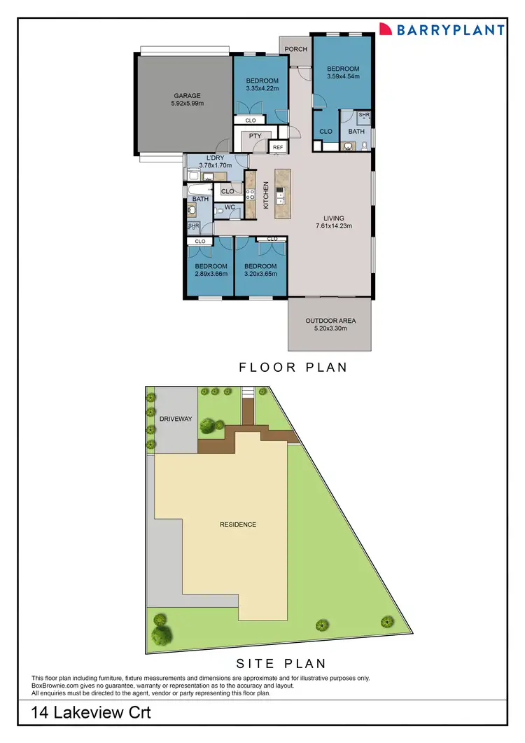 Floorplan of Homely house listing, 14 Lakeview Court, Mildura VIC 3500
