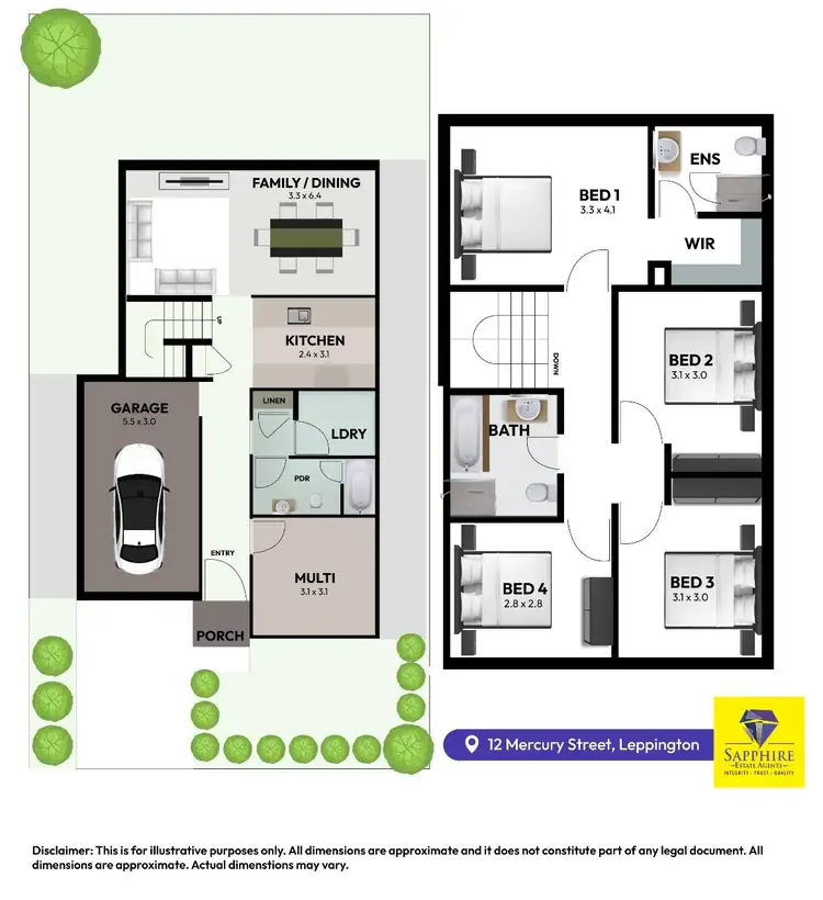Floorplan of Homely house listing, 12 Mercury Street, Leppington NSW 2179