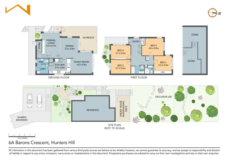 Floorplan of Homely house listing, 6a Barons Crescent, Hunters Hill NSW 2110