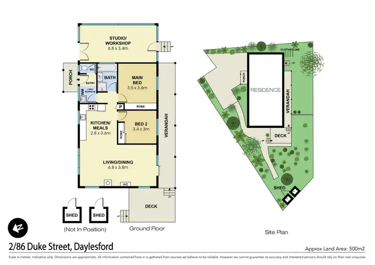Floorplan of Homely unit listing, 2/86 Duke Street, Daylesford VIC 3460