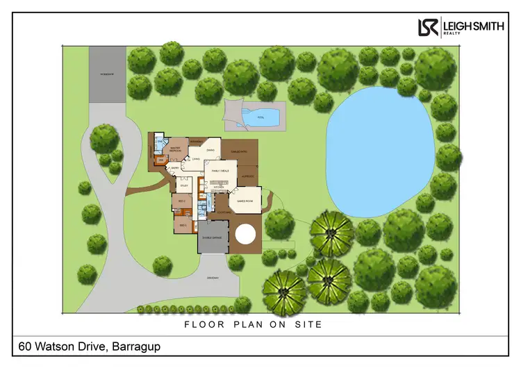 Floorplan of Homely rural property listing, 60 Watson Drive, Barragup WA 6209