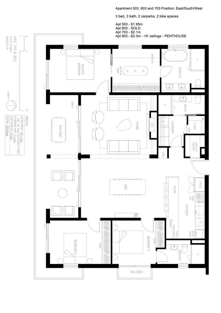 Floorplan of Homely apartment listing, 603/193 Angas Street, Adelaide SA 5000