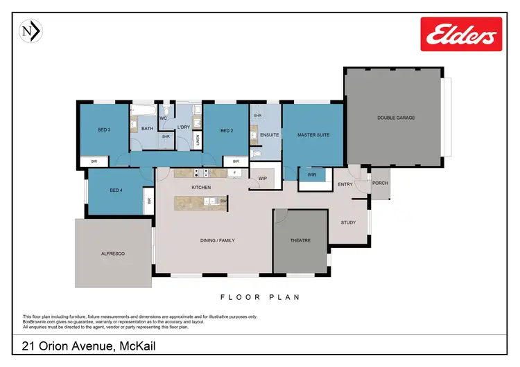 Floorplan of Homely house listing, 21 Orion Avenue, Mckail WA 6330