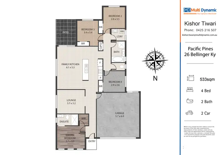 Floorplan of Homely house listing, 26 Bellinger Key, Pacific Pines QLD 4211