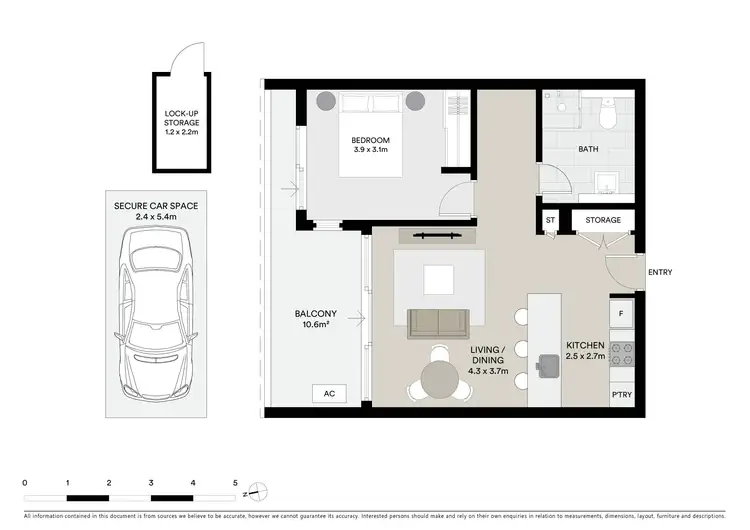 Floorplan of Homely apartment listing, 609/1 Pinnacle Street, Miranda NSW 2228