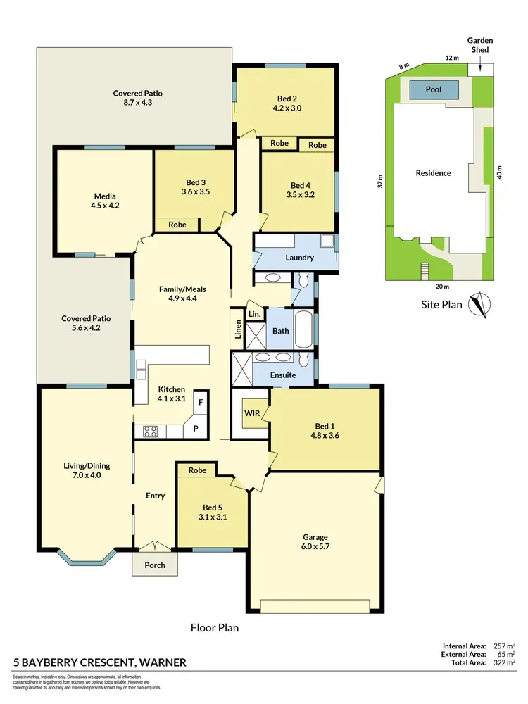 Floorplan of Homely house listing, 5 Bayberry Crescent, Warner QLD 4500