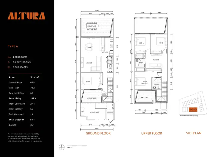 Floorplan of Homely townhouse listing, 12 Golgerth Street, Denman Prospect ACT 2611
