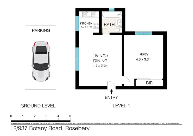 Floorplan of Homely apartment listing, 12/937 Botany Road, Rosebery NSW 2018