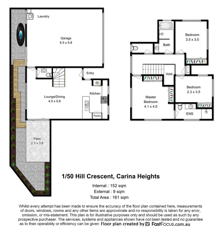 Floorplan of Homely townhouse listing, 1/50 Hill Crescent, Carina Heights QLD 4152