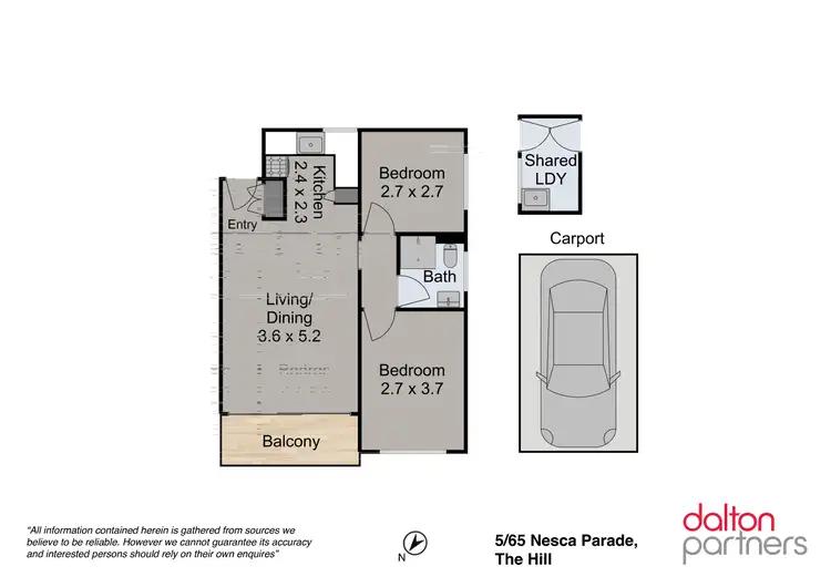 Floorplan of Homely unit listing, 5/65 Nesca Parade, The Hill NSW 2300