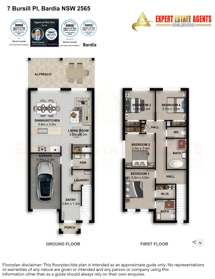 Floorplan of Homely semi-detached listing, 7 Bursill Place, Bardia NSW 2565