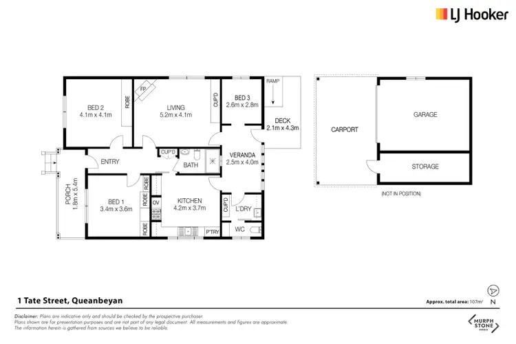 Floorplan of Homely house listing, 1 Tate Street, Queanbeyan NSW 2620