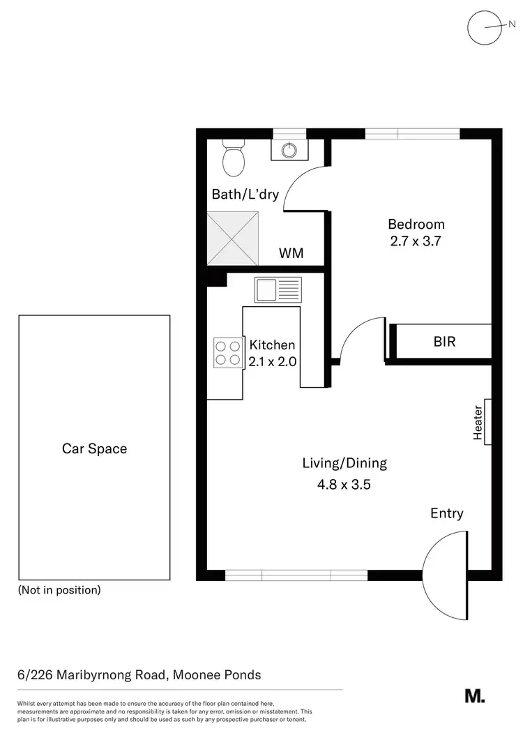 Floorplan of Homely apartment listing, 6/226 Maribyrnong Road, Moonee Ponds VIC 3039