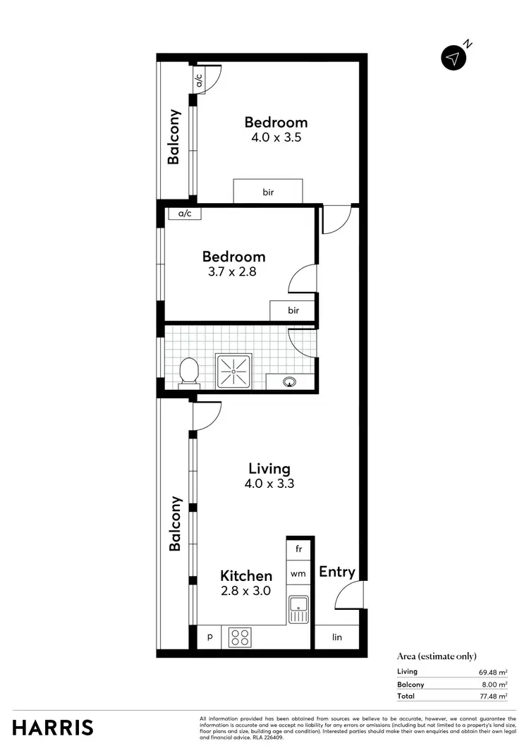 Floorplan of Homely apartment listing, 33/21 South Terrace, Adelaide SA 5000
