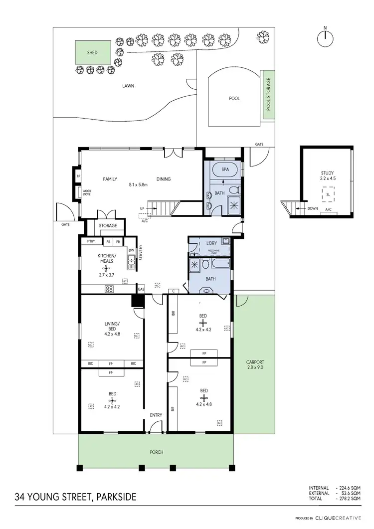 Floorplan of Homely house listing, 34 Young Street, Parkside SA 5063