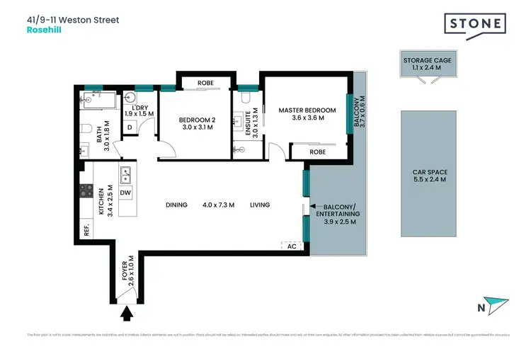 Floorplan of Homely apartment listing, 41/9-11 Weston Street, Rosehill NSW 2142
