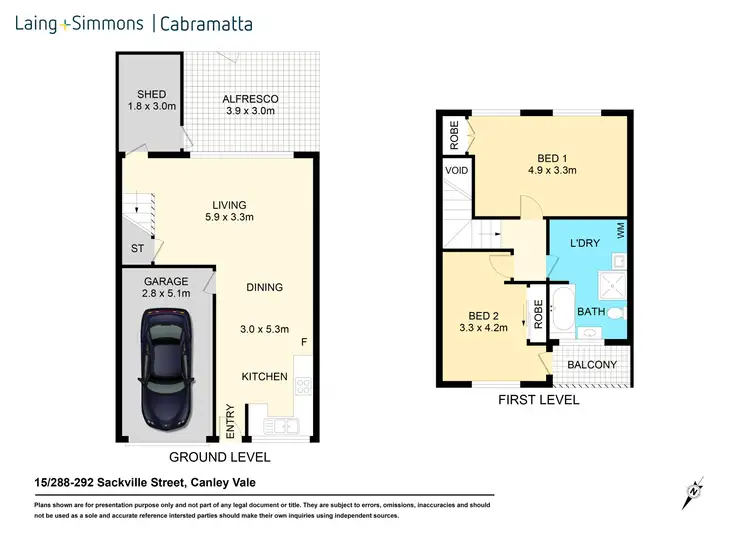 Floorplan of Homely townhouse listing, 15/288-292 Sackville Street, Canley Vale NSW 2166