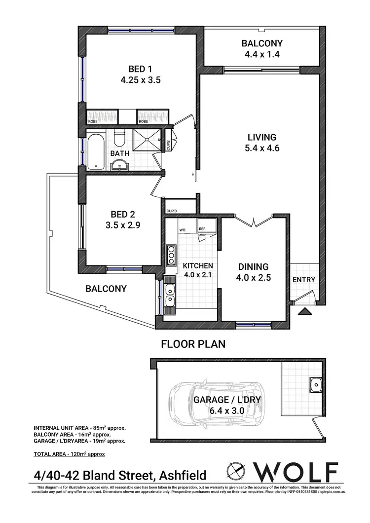 Floorplan of Homely apartment listing, 4/40-42 Bland Street, Ashfield NSW 2131