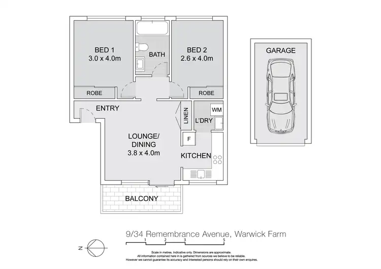 Floorplan of Homely apartment listing, 9/34 Remembrance Avenue, Warwick Farm NSW 2170
