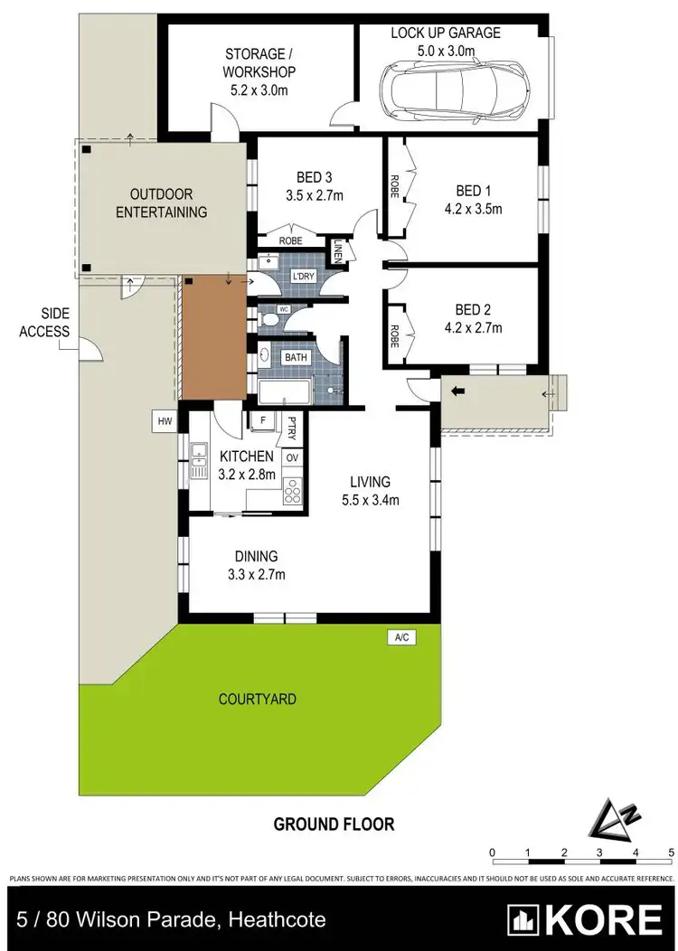 Floorplan of Homely villa listing, 5/80 Wilson Parade, Heathcote NSW 2233