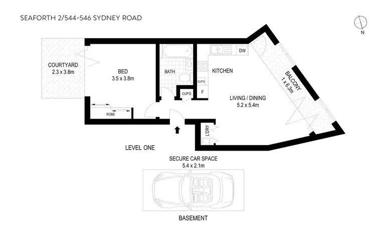 Floorplan of Homely apartment listing, 2/544-546 Sydney Road, Seaforth NSW 2092