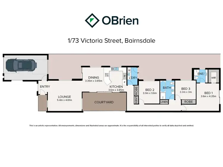 Floorplan of Homely unit listing, 1/73 Victoria Street, Bairnsdale VIC 3875