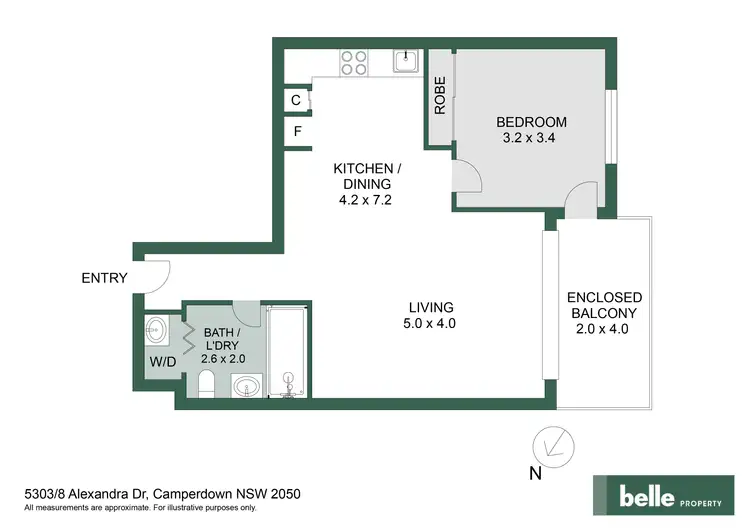 Floorplan of Homely apartment listing, 5303/8 Alexandra Drive, Camperdown NSW 2050