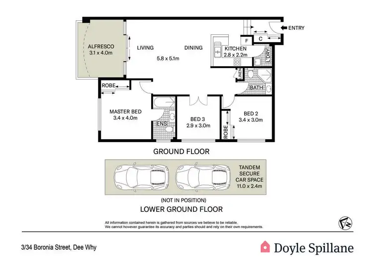 Floorplan of Homely apartment listing, 3/34-38 Boronia Street, Dee Why NSW 2099