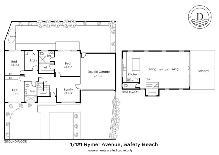 Floorplan of Homely townhouse listing, 1/121 Rymer Avenue, Safety Beach VIC 3936