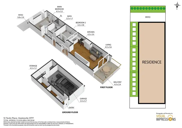Floorplan of Homely house listing, 13 Tevlin Place, Healesville VIC 3777