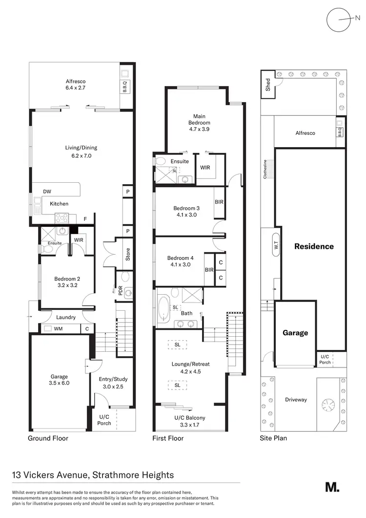 Floorplan of Homely house listing, 13 Vickers Avenue, Strathmore Heights VIC 3041