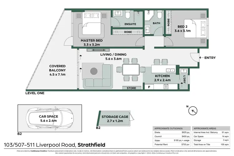 Floorplan of Homely apartment listing, 103/507-511 Liverpool Road, Strathfield NSW 2135