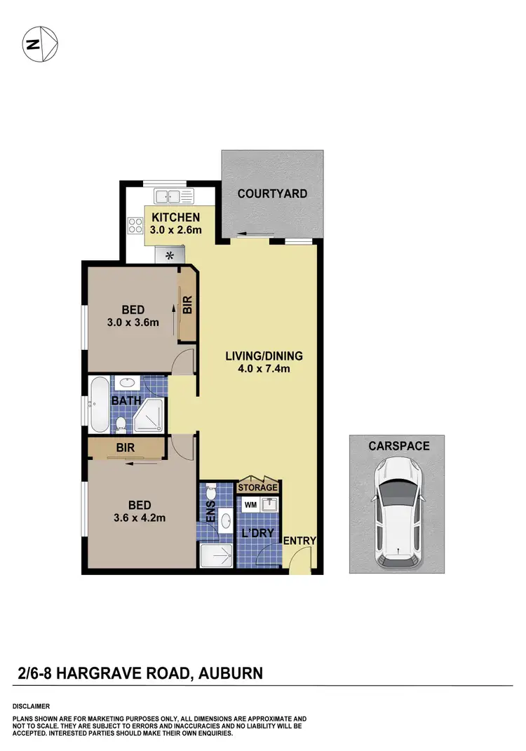 Floorplan of Homely unit listing, 2/6-8 Hargrave Road, Auburn NSW 2144